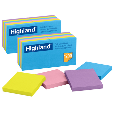 3M Self-Stick Removable Notes, 3" x 3", 12 Pads Per Pack, PK2 6549B